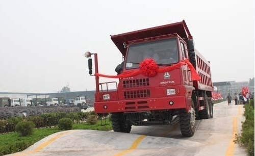 70 Ton ZZ5707S3640AJ HOWO Mining Dump Truck dengan tipe transmisi manual