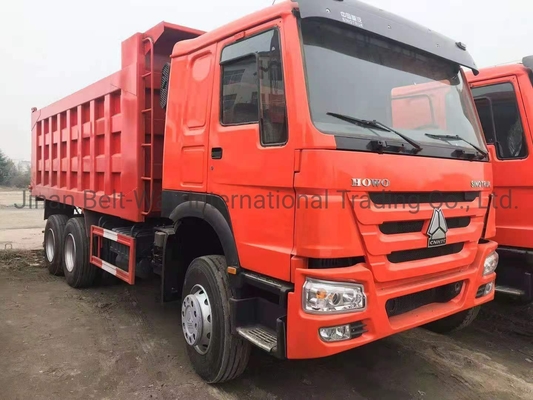 351-450hp HOWO 6X4 16 20 Meter Kubik 10 Wheel Tipper Truck dengan Desain Ban Tubeless