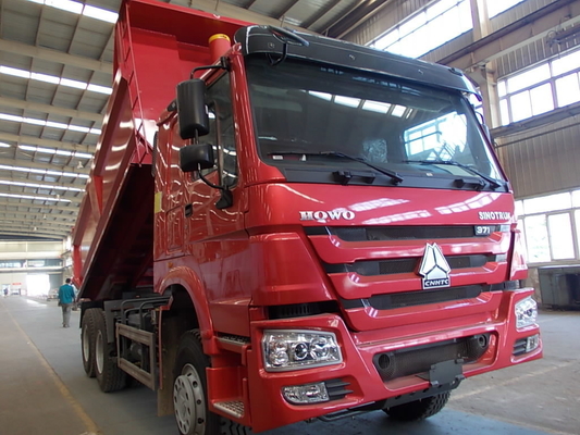 Heavy Duty 6×4 Drive Wheel Sinotruk HOWO Dump Trucks Tipper dengan Sertifikasi Ban ISO