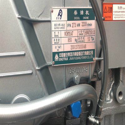 High Speed Displacement 9.726L Sinotruk Mesin Diesel Wd615.47 untuk HOWO Truck Penjualan