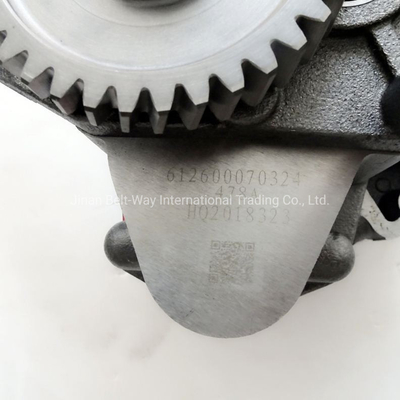Standar 612600070299 48mm Single Stage Oil Pump untuk mesin Weichai Wp12 dan Wd12