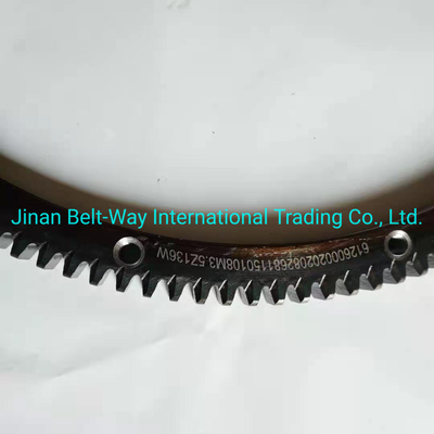 Sinotruk HOWO Truck Flywheel Ring Gear 612600020208 untuk kebijakan pengembalian dana sistem rem