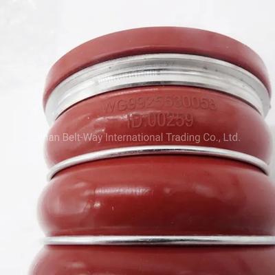 Red HOWO Truck Parts Intercooler Hose Wg9925530058 untuk Sinotruk Engine Online Support